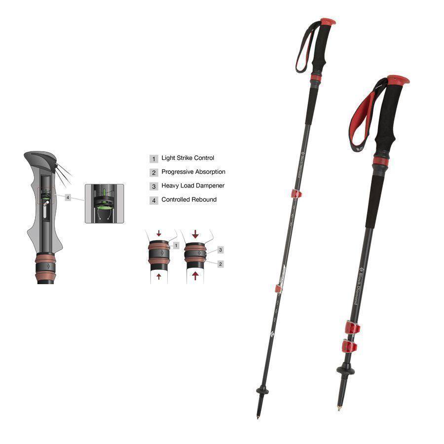 black diamond trail pro shock trekking poles telemark ski pole size chart cm