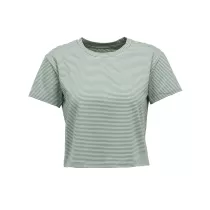 Black Diamond BD Stripe Crop Tee Women - Foam Green/Laurel Green