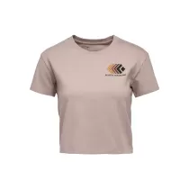 Black Diamond Faded Crop SS TEE Women - Pale Mauve