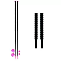 Les Batons d'Alain Ski Poles - Black/Pink
