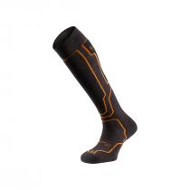 Lurbel Peak Silk Six Ski Socks - Iron Grey/Orange - 0