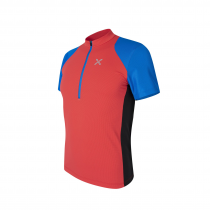 Montura Neverland Zip T-Shirt - Power Red/Sky Blue - 1