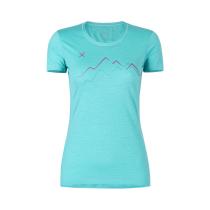 T-Shirt Donna Montura Merino Skyline - Care Blue/Intense Violet - 0