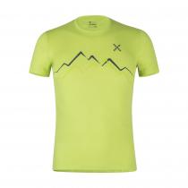 T-Shirt Montura Merino Skyline - Sky Blue/Lime Green - 0