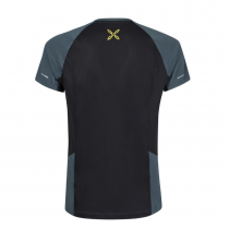 Camiseta Montura Run Logo - Azul Ash /Negro - 1