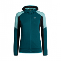 Chaqueta Mujer Montura Stretch Color Hoody - Baltic blue/Ice Blue - 2