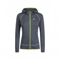 Montura Thermal Grid Hoody Maglia Woman - Piombo/Verde Acido