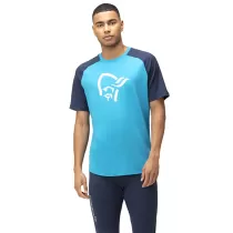 Norrona PureUll T-shirt - Hawaiian surf/Indigo Night - 2
