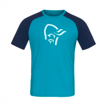 Norrona pureUll T-shirt - Hawaiian surf/Indi