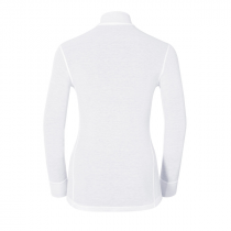 Odlo Shirt Long Sleeve Turtle Neck 1/2 zip Warm Women - White - 1