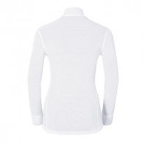 Maglia donna Odlo Long Sleeve Turtle Neck 1/2 zip Warm - Bianco - 1