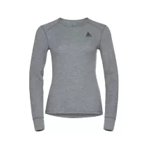 Top baselayer donna Odlo ML col rond Active Warm Eco - Grigio Melange - 0