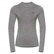 Odlo T-Shirt ML Natural 100% Merino Warm Women - Grey Melange