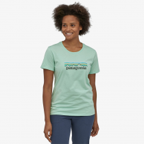 Patagonia Pastel P6 Logo Organic Crew T-Shirt Women - Gypsum Green - 1