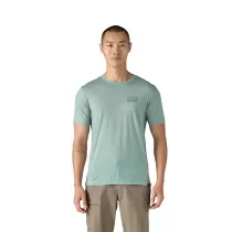 Patagonia Cap Cool Merino Blend Graphic Shirt - Fitz Roy Strata: Thermal Blue - 4