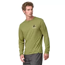 Patagonia L/S Cap Cool Daily Graphic Shirt - Lands - Chouinard Crest: Buckhorn Green X-Dye - 2