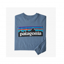 Patagonia L/S P-6 Logo Responsibili-Tee - Pigeon Blue
