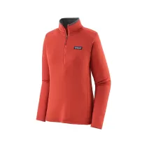 Patagonia R1 Daily Zip Neck Femme - Sumac Red/Dark Sumac Red X-Dye