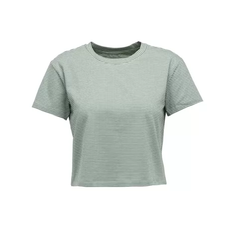 Black Diamond BD Stripe Crop Tee Mujer - Foam Green/Laurel Green