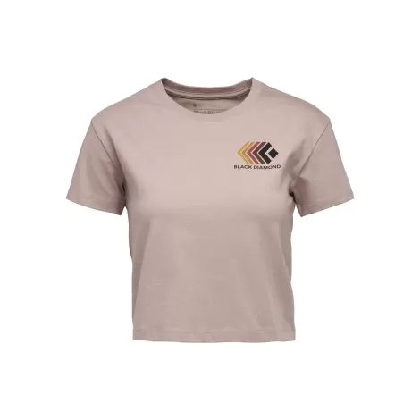 Black Diamond Faded Crop SS TEE Mujer - Pale Mauve