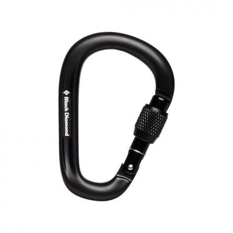 Black Diamond Pearlock Screwgate Mousqueton - Noir