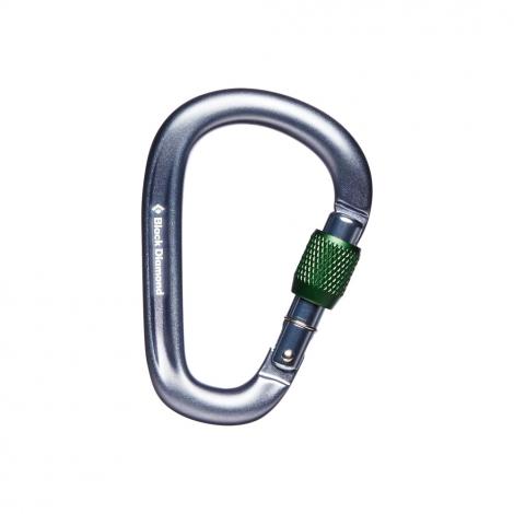 Black Diamond Pearlock Screwgate Carabiner - Grigio
