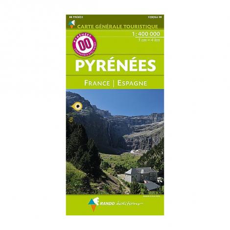 IGN Pyrenees Mappa da escursionismo 1:400 000