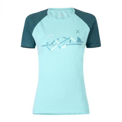 T-Shirt Donna Montura Sporty 2 - Ice Blue/Baltic Blue