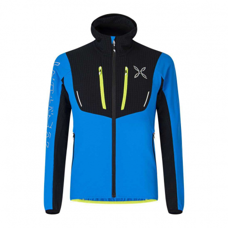 Montura Ski Style Hoody Jacket - Sky Blue/Lime Green