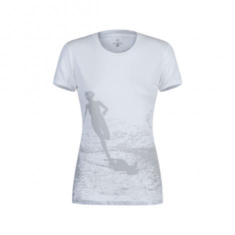T-Shirt Donna Montura Motion - Bianco/Blu ottanio