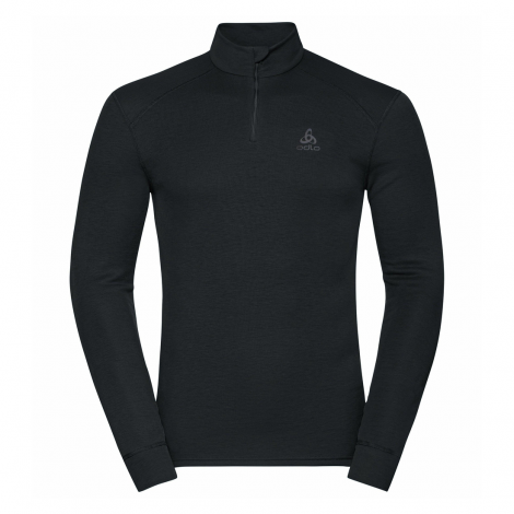 Odlo T-Shirt ML 1/2 Zip Active Warm Eco - Black