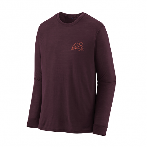 Maglia Patagonia L/S Cap Cool Merino Graphic - Z's and S's: Obsidian Plum