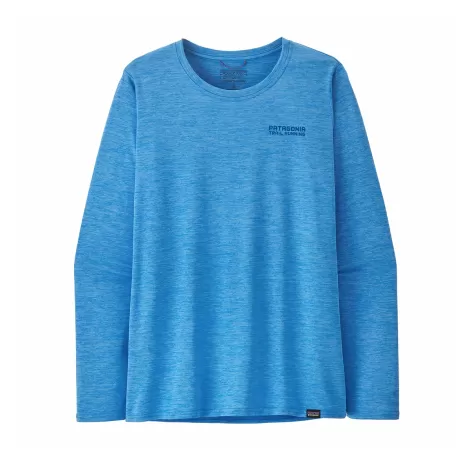 Patagonia L/S Cap Cool Daily Graphic Shirt Femme - Lands - Tree Trotter: Vessel Blue X-Dye