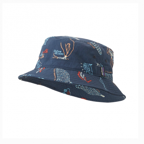 Patagonia Wavefarer Bucket Hat - Clean Currents: Tidepool Blue