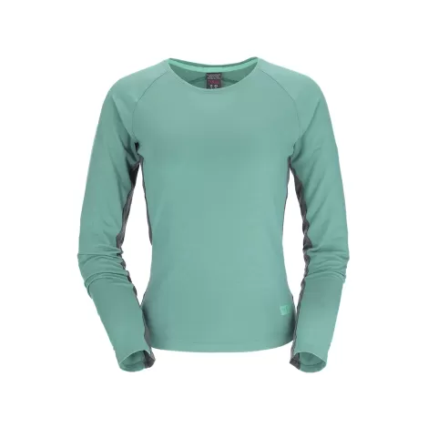 T-Shirt Donna Rab Lateral LS - Storm Green/Grey Marl